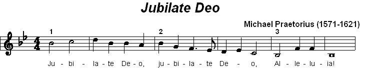 Jubilate Deo - Michael Praetorius Sheet music for Tenor, Bass voice  (Choral)